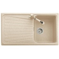 SPAZIO 86.10 Lavello cucina ad una vasca più scolapiatti finitura ultrametal 44 nero