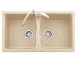 SPAZIO 86.20 Lavello cucina a due vasche finitura micro ultragranit 56 jasmine