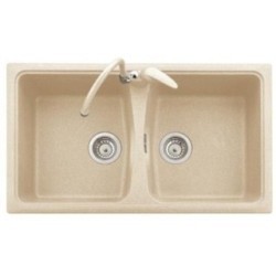 SPAZIO 86.20 Lavello cucina a due vasche finitura ultrametal 44 nero