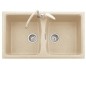SPAZIO 86.20 Lavello cucina a due vasche finitura ultraquartz colori tradizionali 66 terra di francia