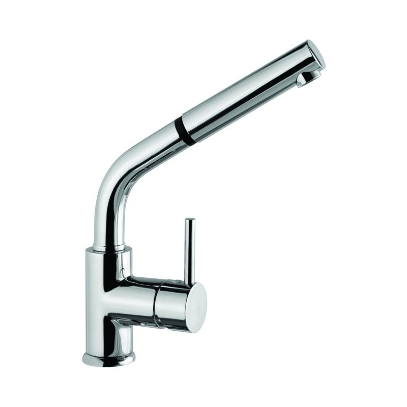 VENMIXEXT miscelatore monocomando con doccia estraibile finitura cromo/ultrametal 41 alluminio