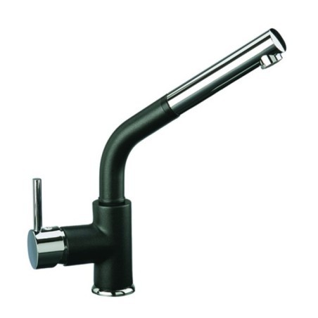 VENMIXEXT miscelatore monocomando con doccia estraibile finitura cromo/ultrametal 42 titanio