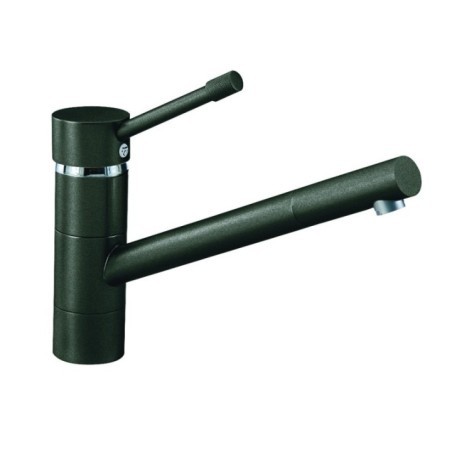 TIZEK miscelatore monocomando con canna tonda finitura cromo/micro ultragranit 94 avena