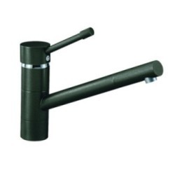 TIZEK miscelatore monocomando con canna tonda finitura cromo/ultrametal 41 alluminio