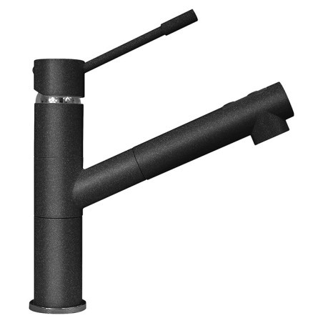 TIZMIXEXT miscelatore monocomando con doccia estraibile finitura cromo/micro ultragranit 94 avena