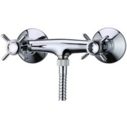 BIJOU gruppo doccia esterno con duplex finitura cromo