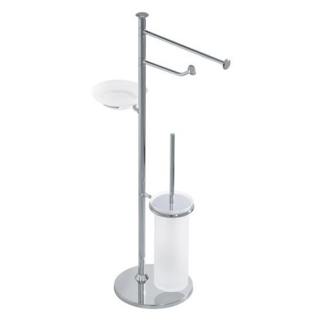 CLASSICA Piantana con elementi mobili - porta salviette, porta rotolo, portasapone e scopino -