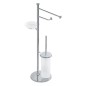 CLASSICA Piantana con elementi mobili - porta salviette, porta rotolo, portasapone e scopino -