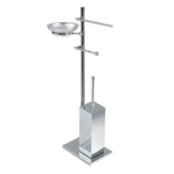 DECO' Piantana con elementi mobili - p.salviette, p.rotolo, p.scopino e p.sapone -