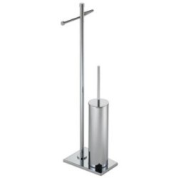 TIFFANY Piantana porta rotolo e porta scopino cilindrico.