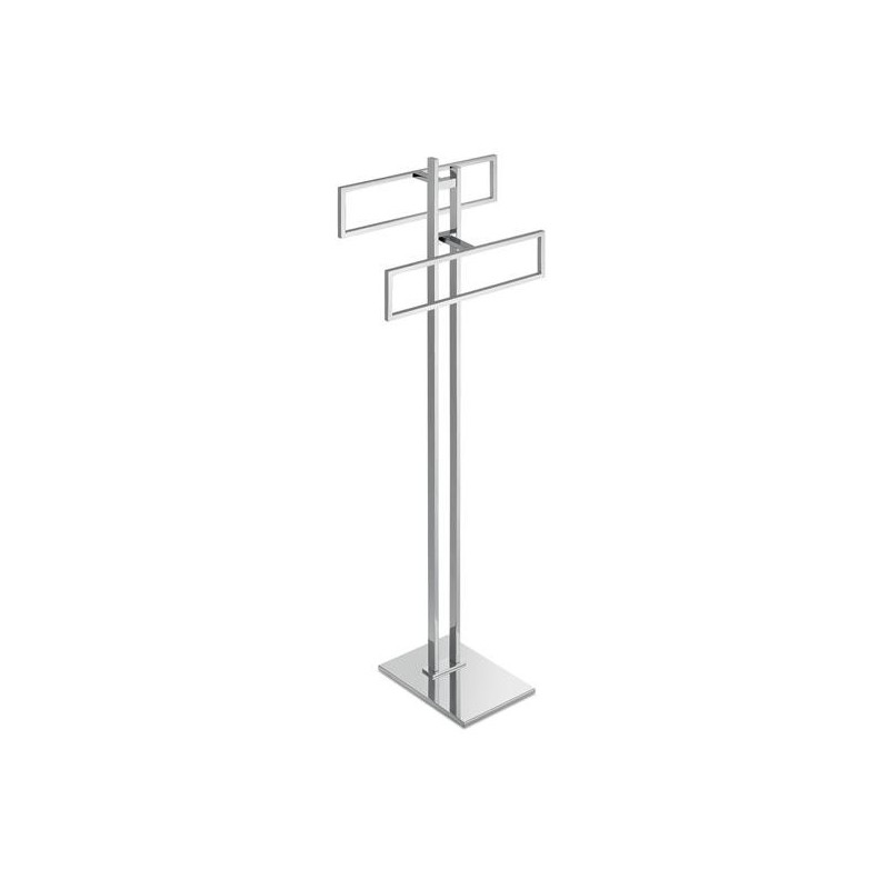 DIVA Piantana in ottone cromato con due portasalviette da cm 30.