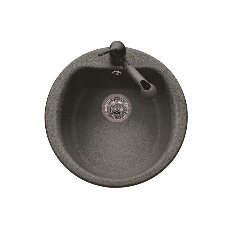 ATLANTIC 51.10 Lavello cucina tondo finitura micro ultragranit 70 black matt