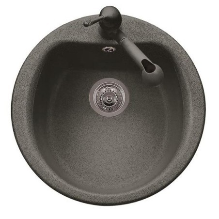 ATLANTIC 51.10 Lavello cucina tondo finitura micro ultragranit 90 bianco opale