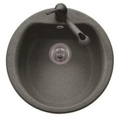 ATLANTIC 51.10 Lavello cucina tondo finitura ultrametal 42 titanio