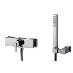 FILO miscelatore doccia esterno con kit finitura cromo