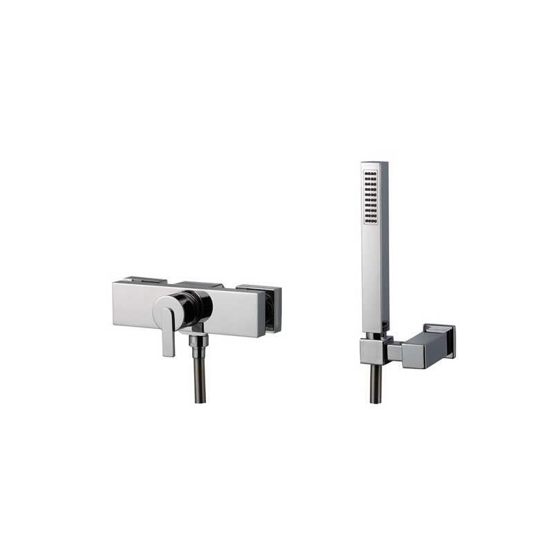 FILO miscelatore doccia esterno con kit finitura cromo