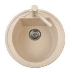 HARMONY 51.10 Lavandino tondo con foro rubinetto finitura micro ultragranit 94 avena