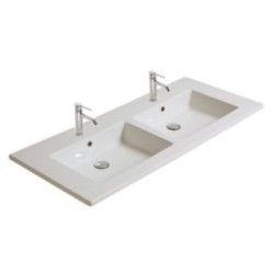 PLUS DESIGN lavabo 121x51 doppio bacino