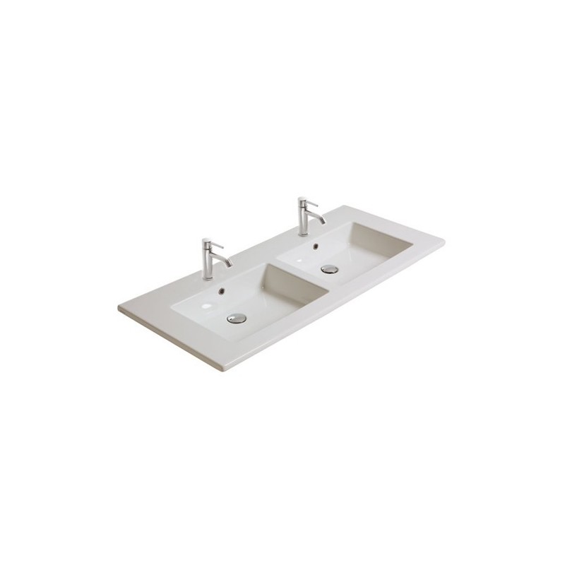 PLUS DESIGN lavabo 121x51 doppio bacino