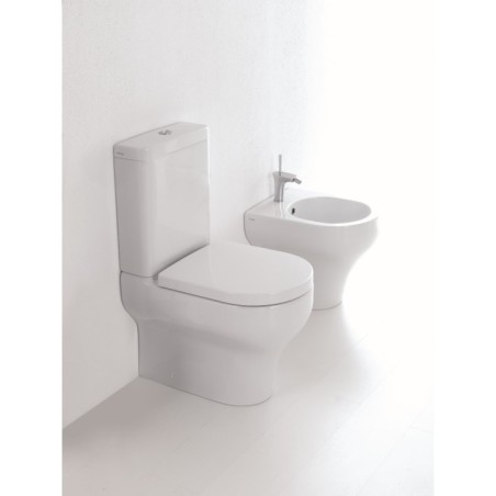 CLEAR vaso monoblocco con cassetta e coprivaso