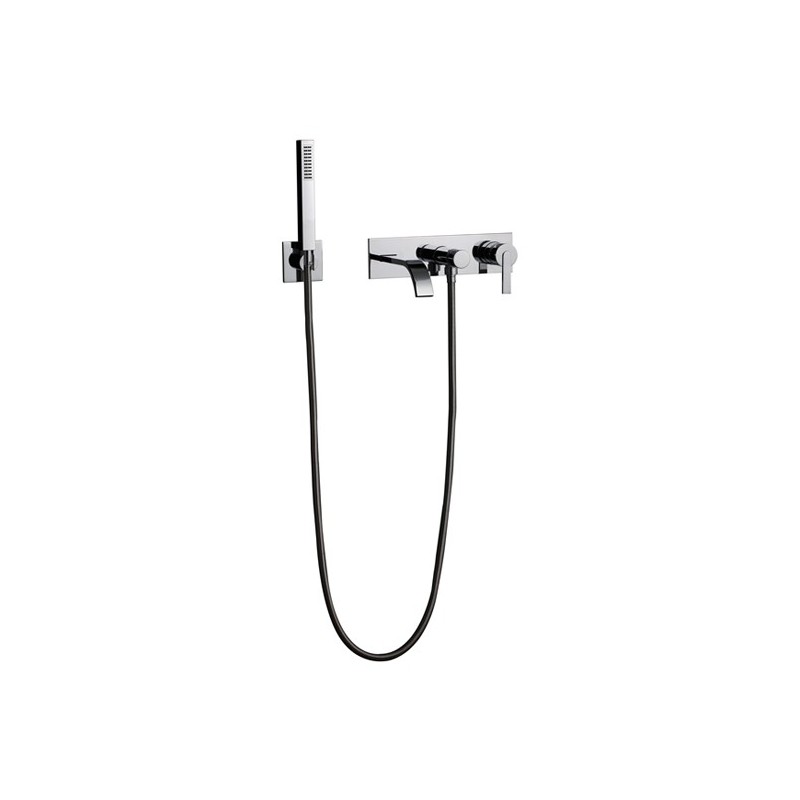 FILO set vasca incasso con deviatore a pulsante flex e doccetta finitura cromo