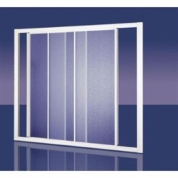 ORION BATH Sopravasca finitura argento satinato 165 cm trasparente (misura 160/165 h.140)