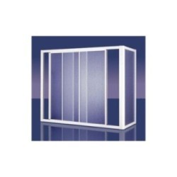 ORION BATH Sopravasca finitura argento satinato 165 cm trasparente (misura 160/165 h.140)