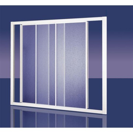 ORION BATH Sopravasca finitura argento satinato 170 cm trasparente (misura 165/170 h.140)