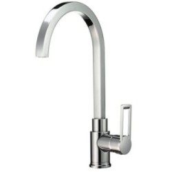 SHARK miscelatore lavello orizzontale con bocca a P diam.18 cromo