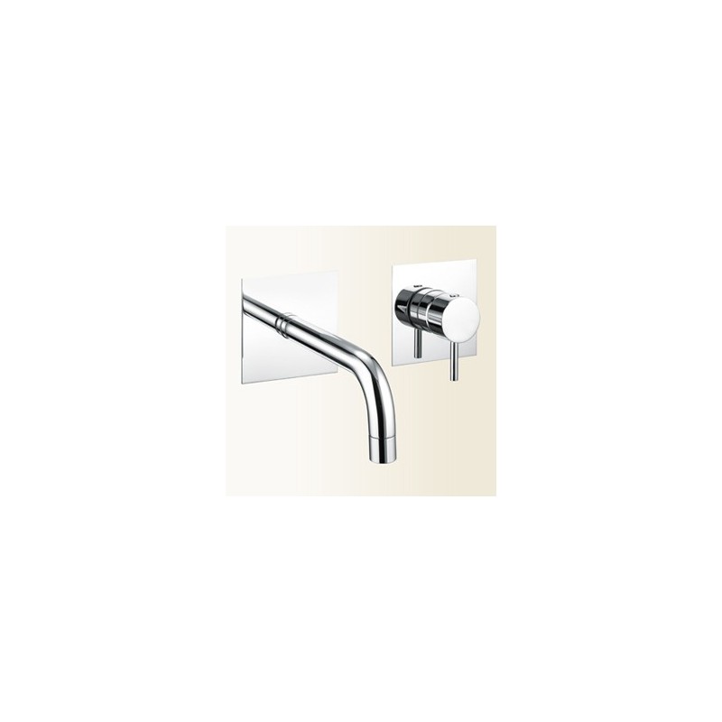 SIMPLY Miscelatore monocomando per lavabo ad incasso finitura nickel spazzolato