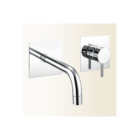 SIMPLY Miscelatore monocomando per lavabo ad incasso finitura nickel spazzolato