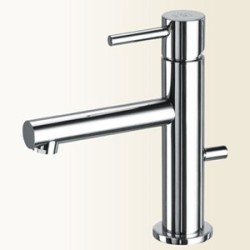 HEOS Miscelatore monocomando per lavabo finitura nickel spazzolato