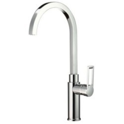 SHARK miscelatore lavello orizzontale con bocca a P cromo