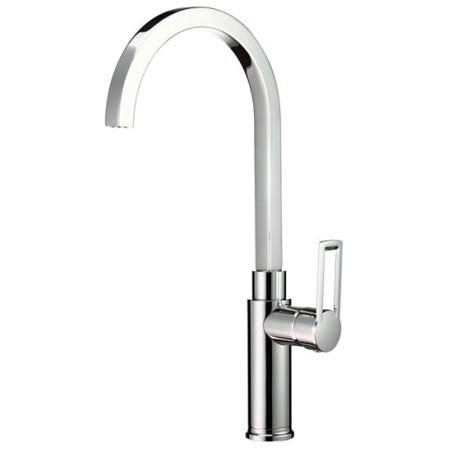 SHARK miscelatore lavello orizzontale con bocca a P cromo