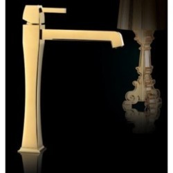 CHARLOTTE miscelatore monocomando lavabo alto senza scarico finitura oro