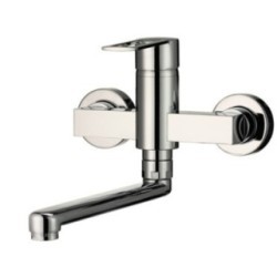 SHARK miscelatore lavello a parete cromo