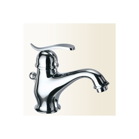 TEORIA Miscelatore monocomando per lavabo con scarico automatico finitura oro