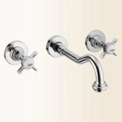 LIVINGSTONE batteria lavabo a parete finitura oro