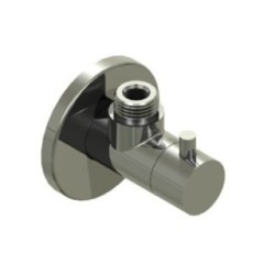 BIT&PIECES rubinetto arresto sottolavabo con filtro, in acciaio inox satinato