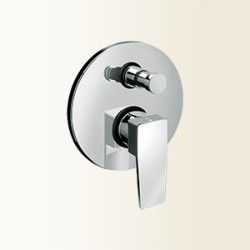 H2Q miscelatore monocomando doccia/vasca incasso con deviatore finitura nickel spazzolato