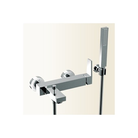 H2Q miscelatore monocomando vasca esterno finitura nickel spazzolato