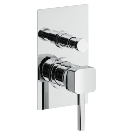 P-QUADRO rubinetto monocomando doccia incasso con deviatore