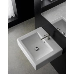 SQUARE 50B lavabo da appoggio o sospeso