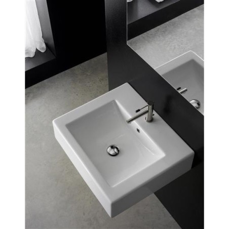 SQUARE 50B lavabo da appoggio o sospeso