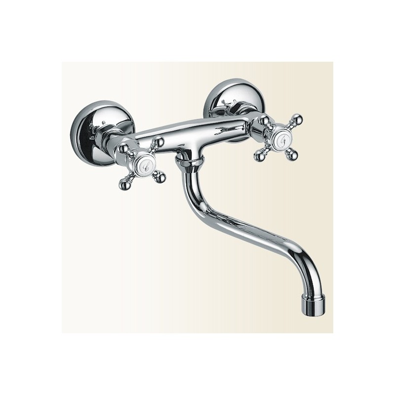 PAPIRO gruppo lavello a parete finitura cromo