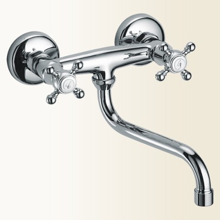 PAPIRO gruppo lavello a parete finitura cromo