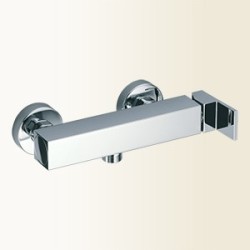 VICKY miscelatore monocomando doccia esterno finitura nickel spazzolato