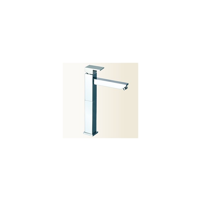 VICKY miscelatore monocomando lavabo alto e bocca lunga finitura nickel spazzolato