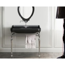 PAPIRO monoforo per lavabo con canna antica finitura cromo