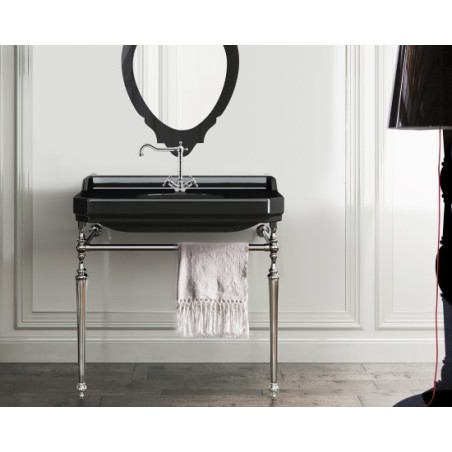 PAPIRO monoforo per lavabo con canna antica finitura cromo